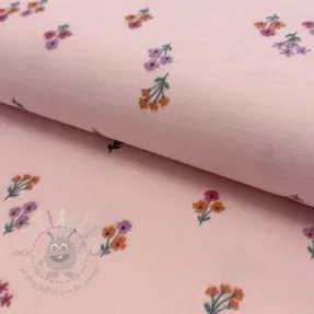Țesătură din bumbac FLANNEL Flowers light pink