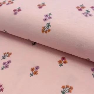 Țesătură din bumbac FLANNEL Flowers light pink
