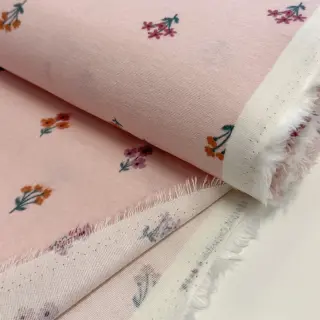 Țesătură din bumbac FLANNEL Flowers light pink