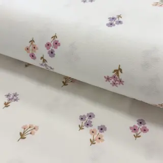 Țesătură din bumbac FLANNEL Flowers white