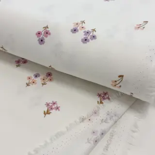 Țesătură din bumbac FLANNEL Flowers white