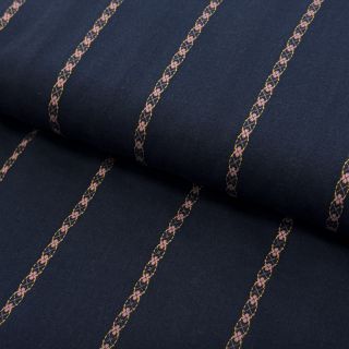 Țesătură din bumbac JACQUARD DOBBY navy