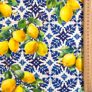 Țesătură din bumbac VISCOSE Lemons digital print