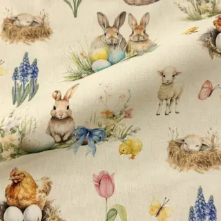 Țesătură decorativă Easter Garden Joy digital print