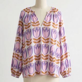 Viscoză ECOVERO Flowers Celia white