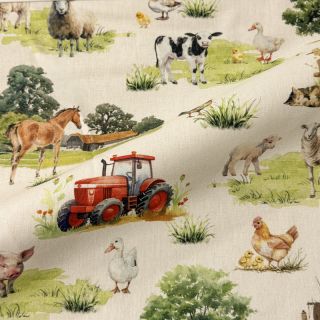Țesătură decorativă Cosy Farm Animals digital print