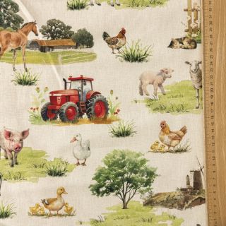 Țesătură decorativă Cosy Farm Animals digital print
