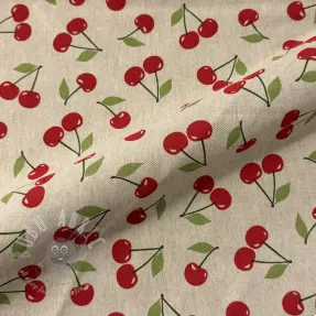 Țesătură decorativă Linenlook premium Cherry Happy Joy