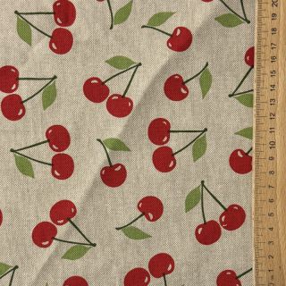 Țesătură decorativă Linenlook premium Cherry Happy Joy