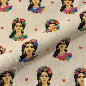 Țesătură decorativă Linenlook premium Viva Flower Girl