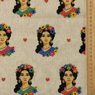 Țesătură decorativă Linenlook premium Viva Flower Girl