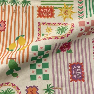 Țesătură decorativă Linenlook Pura Vida Patch digital print