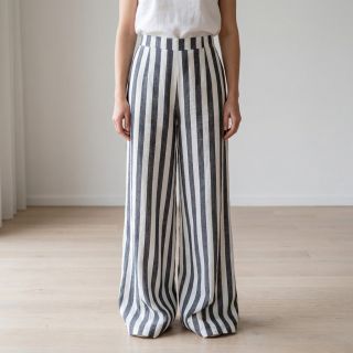 Viscoză YARN DYED Stripes BIG navy