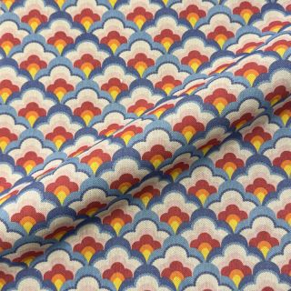 Țesătură decorativă Linenlook Graphic Flower Scale digital print