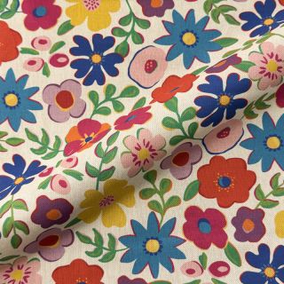 Țesătură decorativă Linenlook Flower Fiesta Field digital print