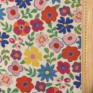 Țesătură decorativă Linenlook Flower Fiesta Field digital print