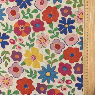 Țesătură decorativă Linenlook Flower Fiesta Field digital print