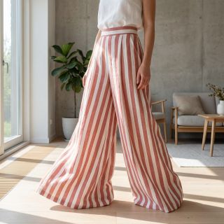 Viscoză YARN DYED Stripes BIG orange