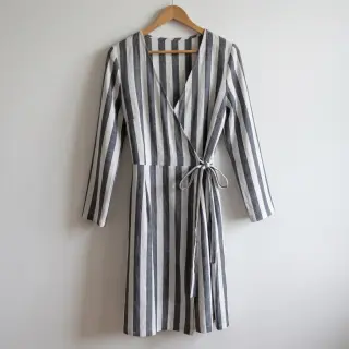 Viscoză YARN DYED Stripes BIG navy
