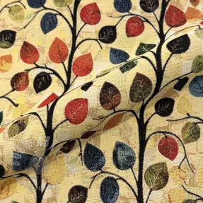 Țesătură decorativă GOBELIN premium Leaves Funky Arty