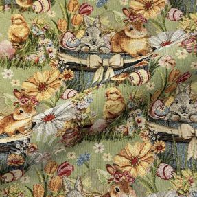 Țesătură decorativă GOBELIN premium Playful Easter Scene