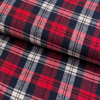Scottish Check YARN DYED BRUSHED Atlas red