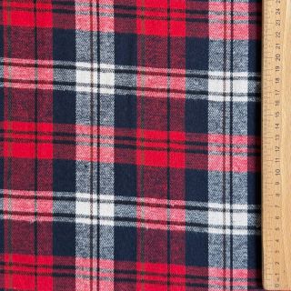 Scottish Check YARN DYED BRUSHED Atlas red