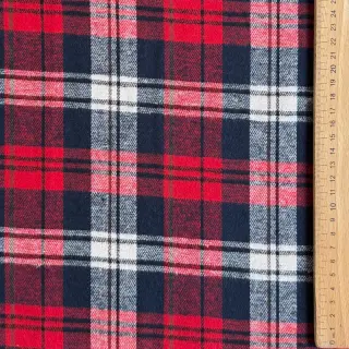 Scottish Check YARN DYED BRUSHED Atlas red