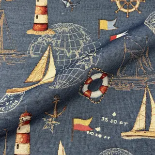 Țesătură decorativă GOBELIN premium Coast Lighthouse Sea