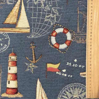 Țesătură decorativă GOBELIN premium Coast Lighthouse Sea