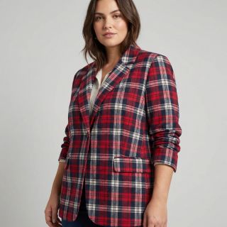 Scottish Check YARN DYED BRUSHED Atlas red