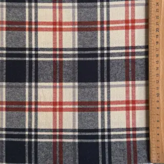 Țesătură din bumbac YARN DYED BRUSHED Check Mia navy
