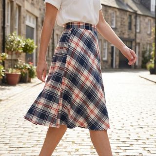 Țesătură din bumbac YARN DYED BRUSHED Check Mia navy