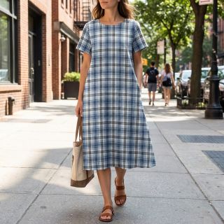 Scottish Check YARN DYED BRUSHED Ria