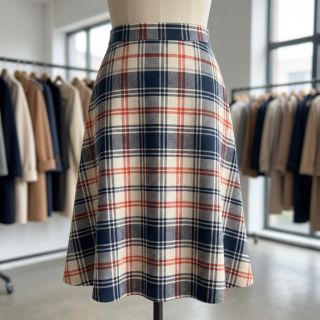 Țesătură din bumbac YARN DYED BRUSHED Check Mia navy