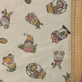 Țesătură decorativă Linenlook Tomte Easter Egg digital print
