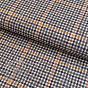 Țesătură din bumbac YARN DYED BRUSHED Check Mike ecru