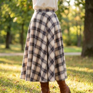 Țesătură din bumbac YARN DYED BRUSHED Check Tim beige