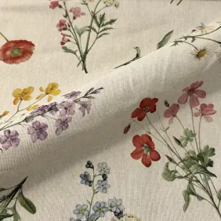 Țesătură decorativă Linenlook Delicate Floral Field digital print