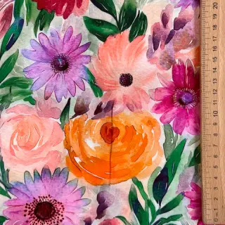 Viscoză RADIANCE Flowers Lirie digital print