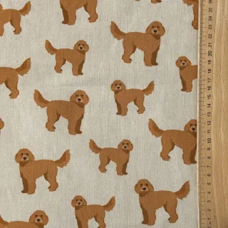 Țesătură decorativă Linenlook Labradoodle Dog Love digital print