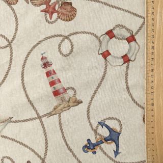 Țesătură decorativă Linenlook Maritime Rope Mix digital print