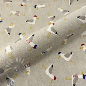 Țesătură decorativă Linenlook premium Seagull dress up