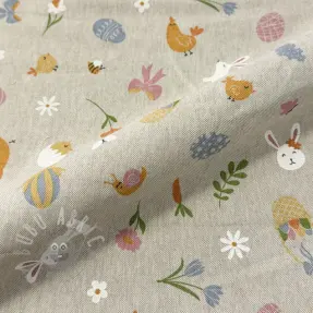 Țesătură decorativă Linenlook premium Easter Doodle Icon