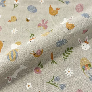 Țesătură decorativă Linenlook premium Easter Doodle Icon