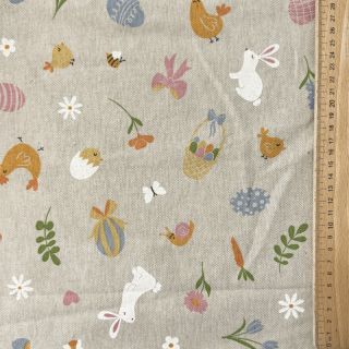 Țesătură decorativă Linenlook premium Easter Doodle Icon