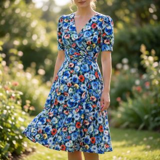 Viscoză RADIANCE Flower design A digital print