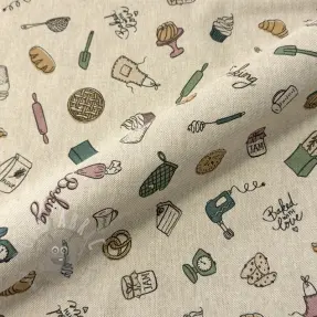 Țesătură decorativă Linenlook premium Bake Off Doodle