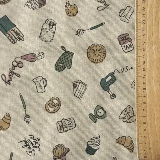 Țesătură decorativă Linenlook premium Bake Off Doodle
