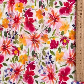 Viscoză DOBBY Flowers digital print